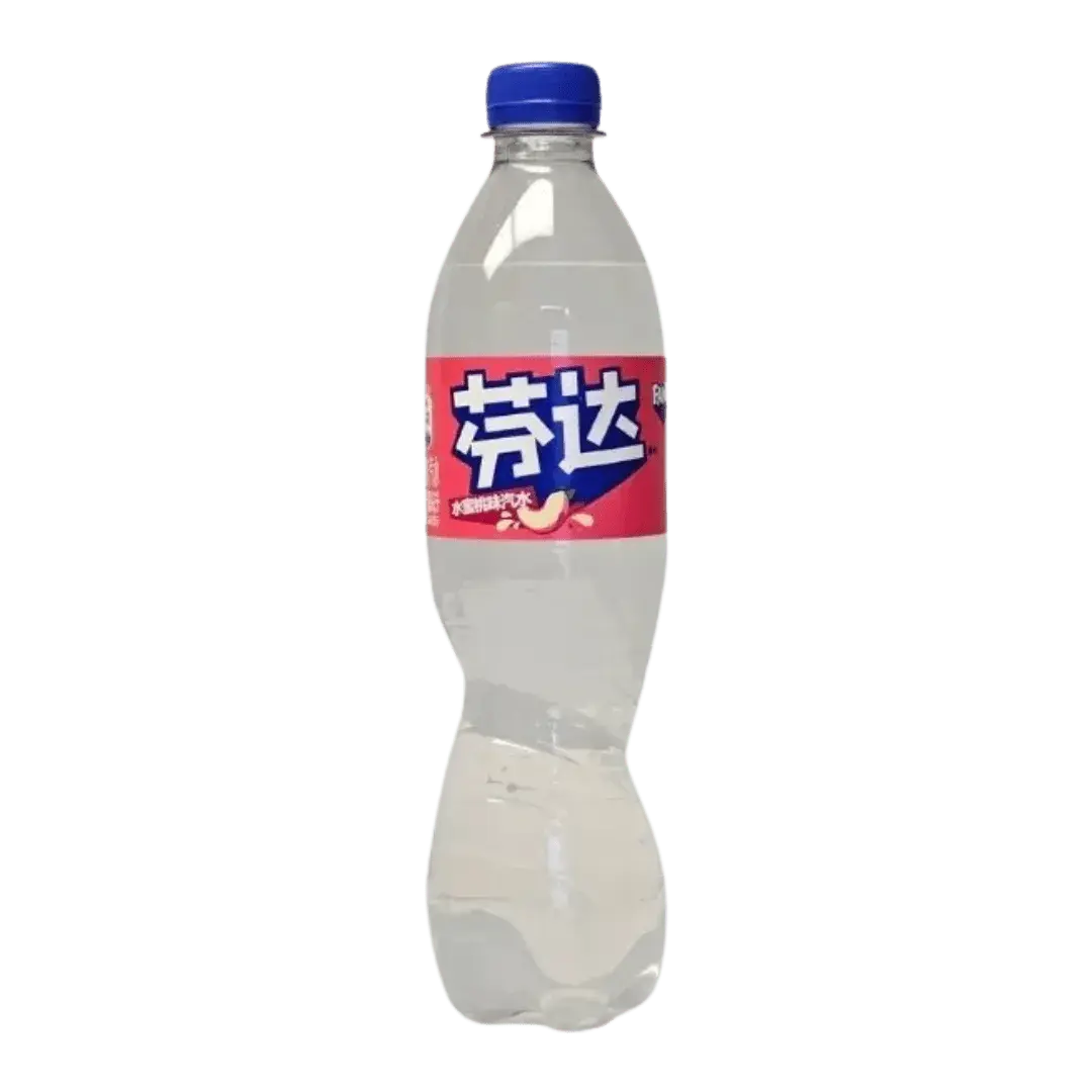Fanta white peach imported soda bottle