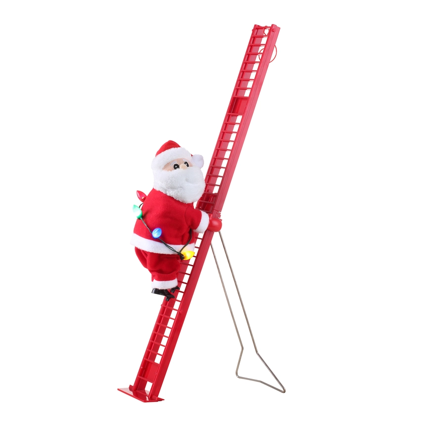 Festive Christmas decorations and Santa display