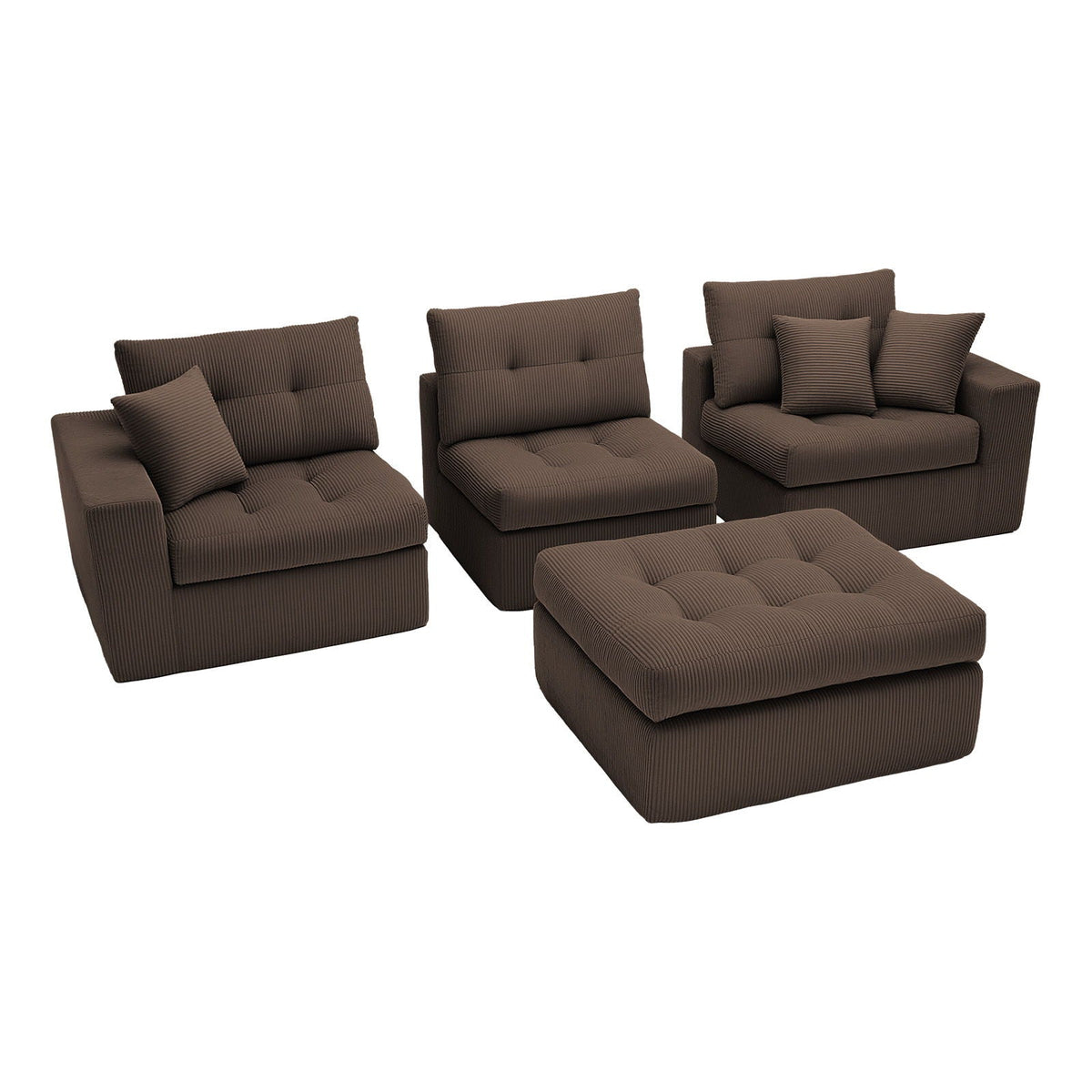 Corner Chaise L-Shaped Sectional Sofa Bed with No Assembly - Multiple Colors