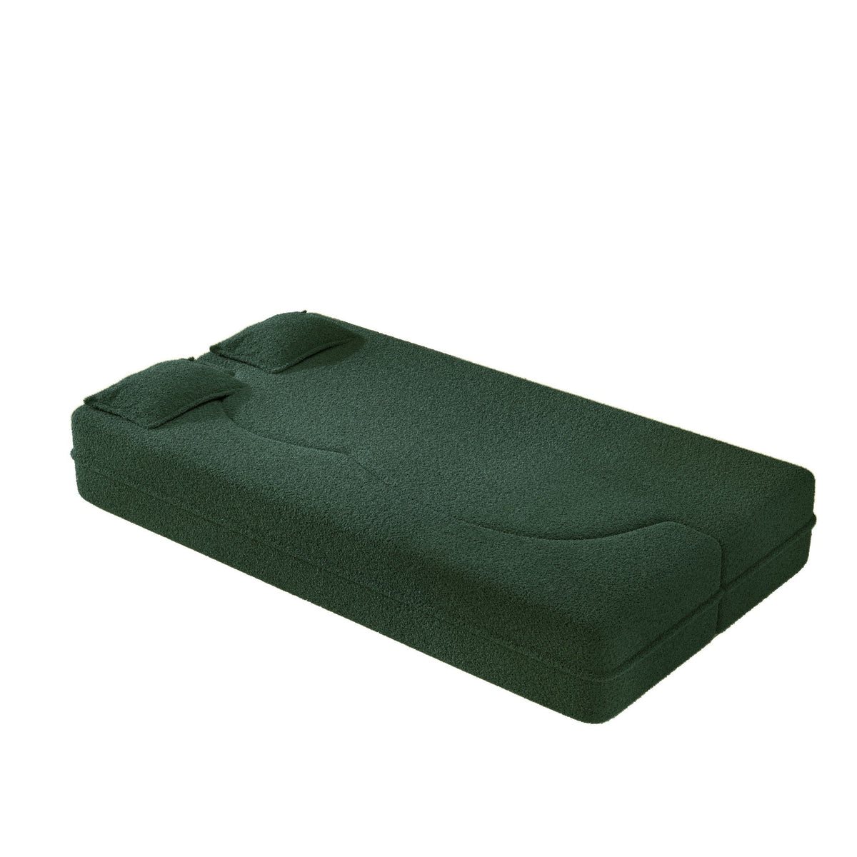 Modern Floor Sleeper Sofa Bed with 2 Pillows - Convertible Twin Size Folding Futon