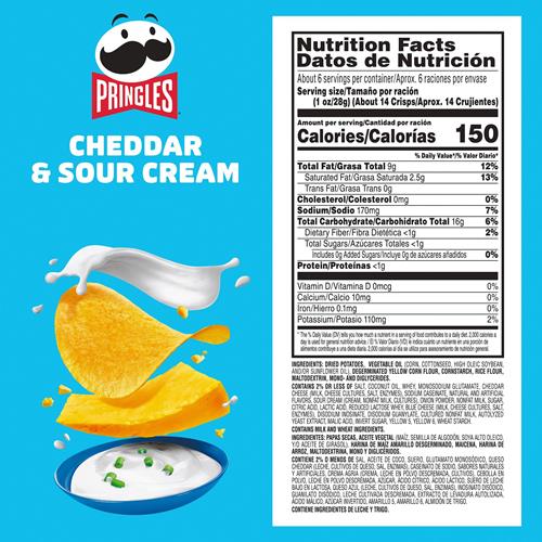 Pringles Potato Crisps Chips 5.5Oz One Can