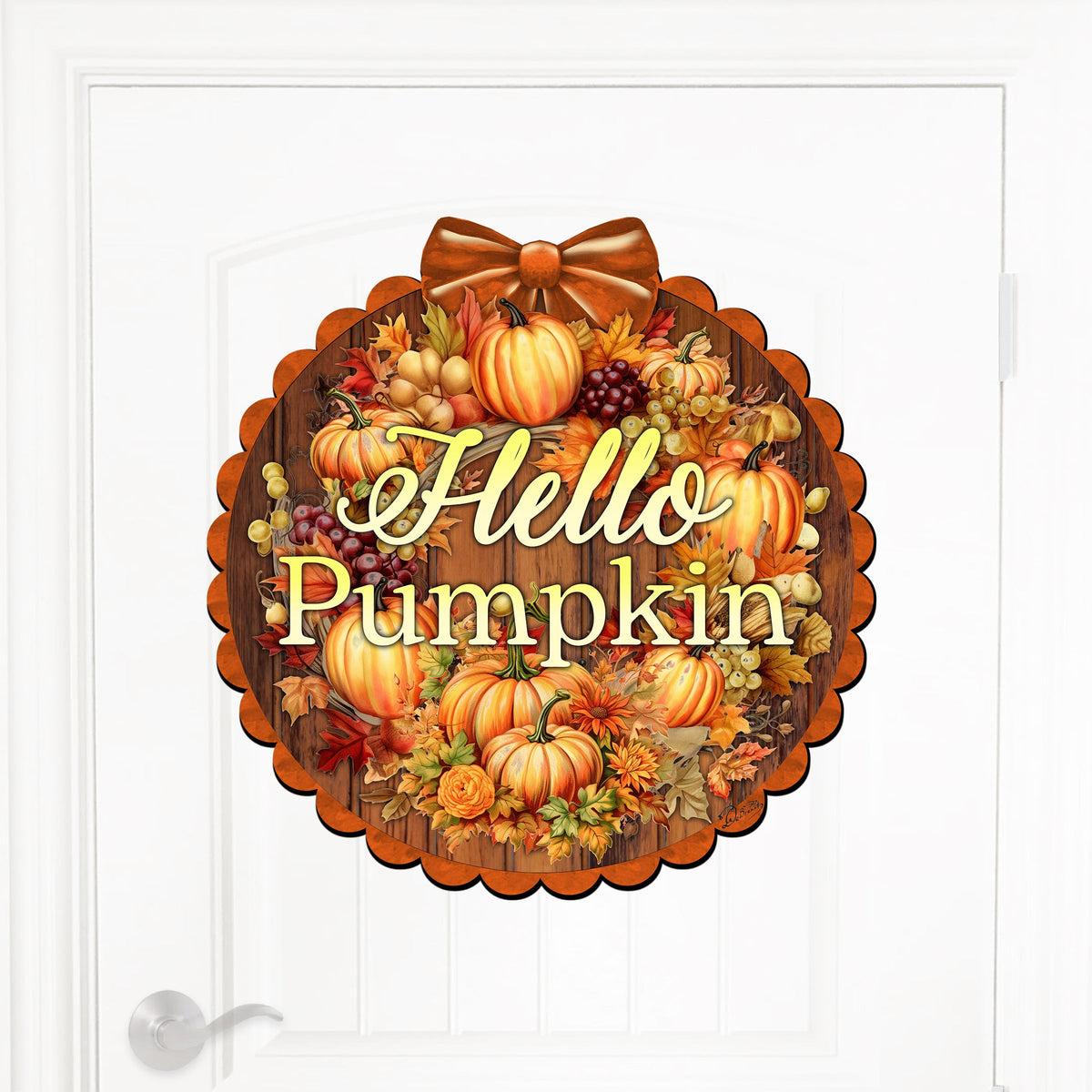 G. DeBrekht Hello Pumpkin Welcome Sign