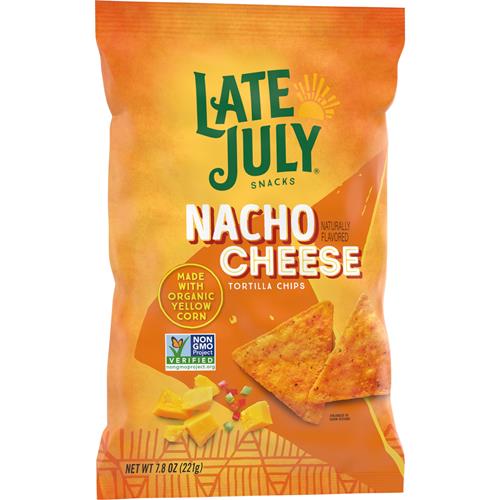 Late July Snacks Nacho Cheese Tortilla Chips 7.8 Oz
