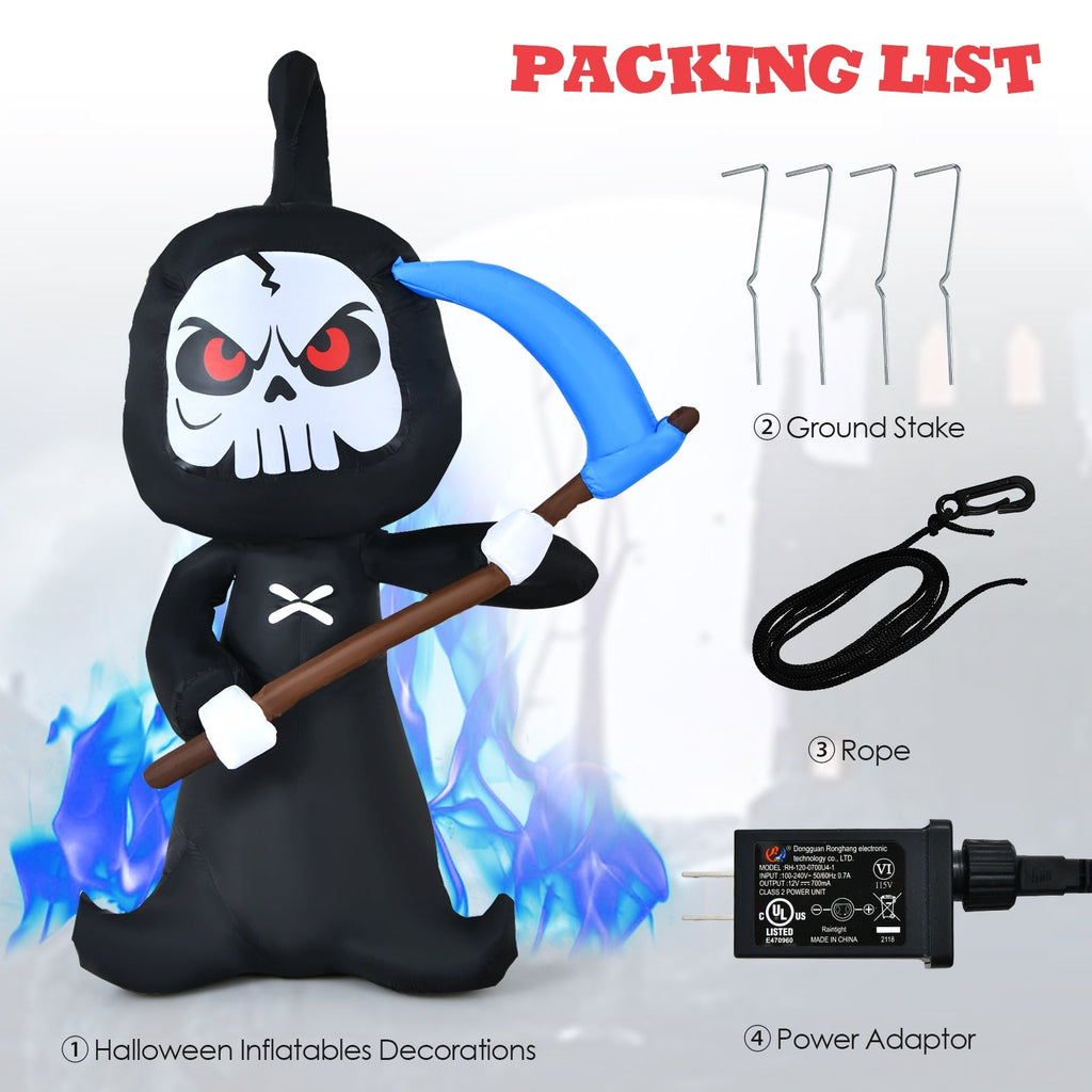 6-ft Light-Up Halloween Ghost Inflatable