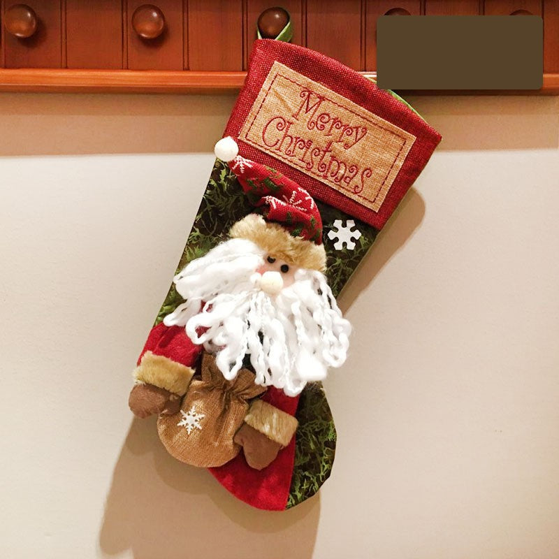 Santa, Snowman & Reindeer Christmas Stocking