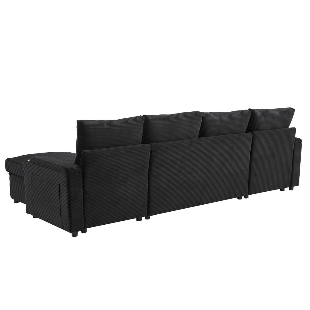 U Shaped Sectional Sofa Bed with