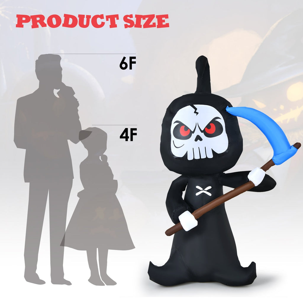 6-ft Light-Up Halloween Ghost Inflatable