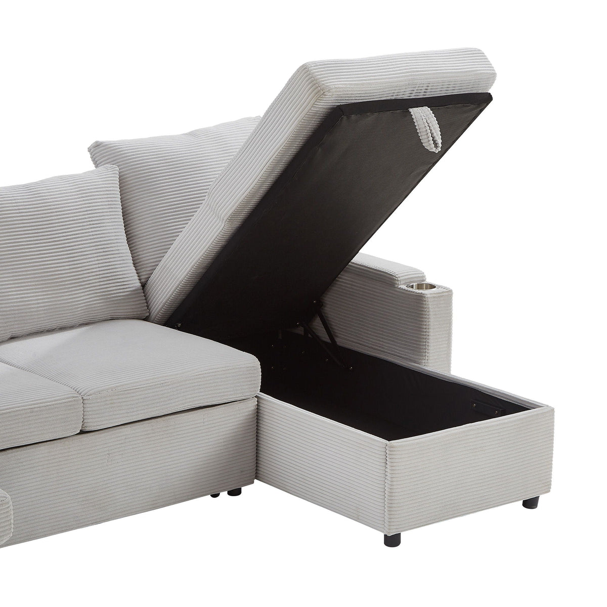 U Shaped Sectional Sofa Bed with