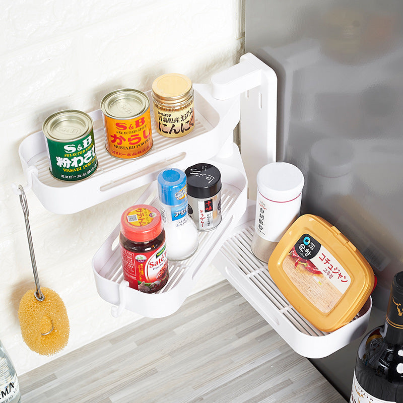 Rotating wall-mounted storage box kitchen bathroom