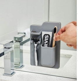 Multi-functional Silicone Toothbrush Holder Mighty Wall
