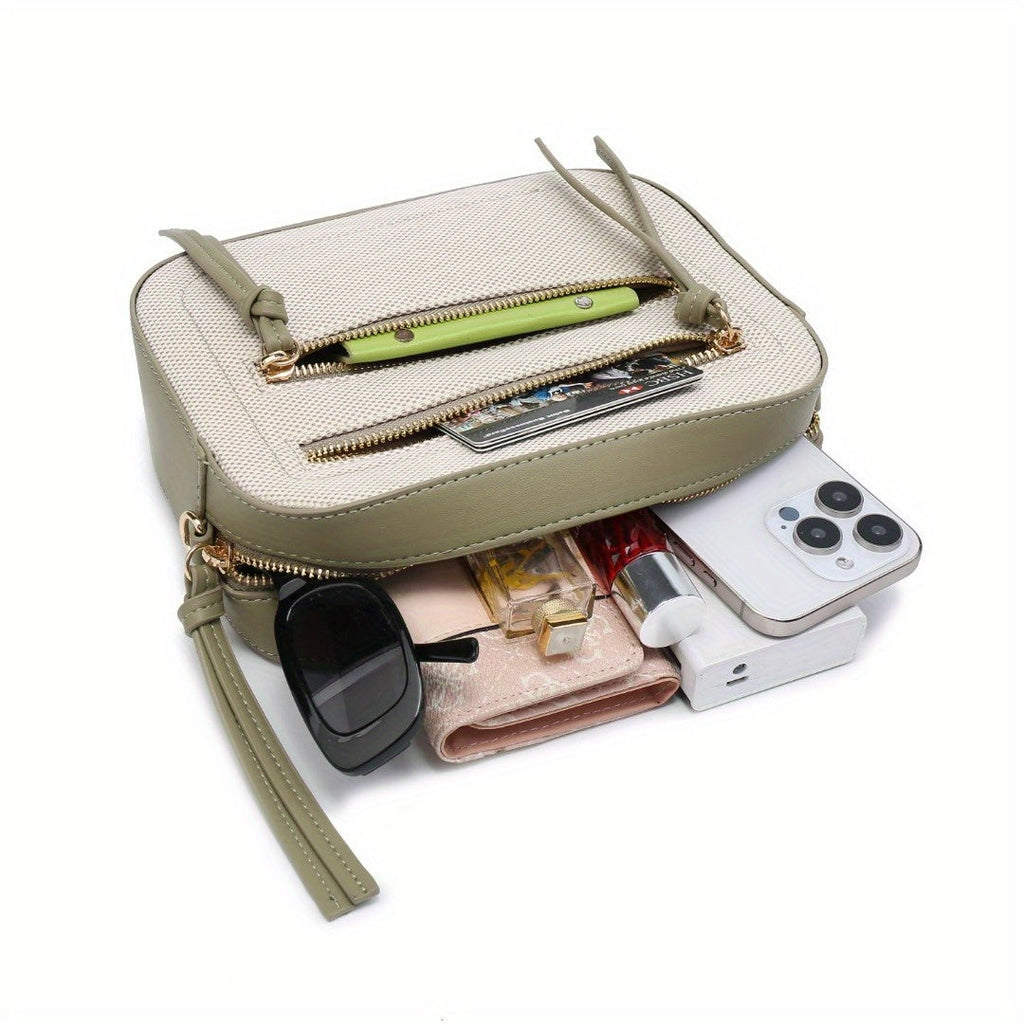 Small Color-Block Crossbody Purse