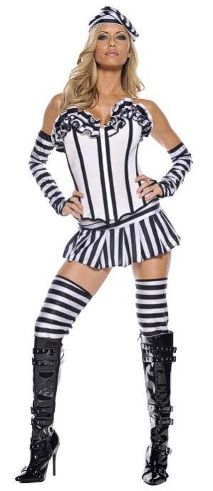 Women's Five-Piece Convict Costume, 1X/2X