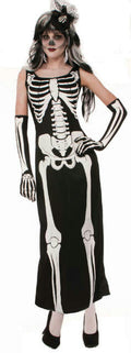 Women's Skeleton-Print Long Dress