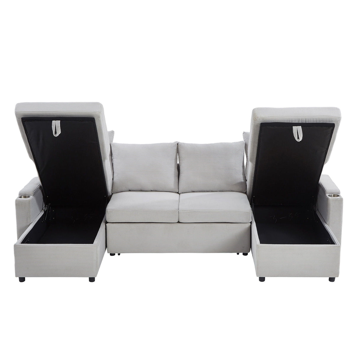 U Shaped Sectional Sofa Bed with