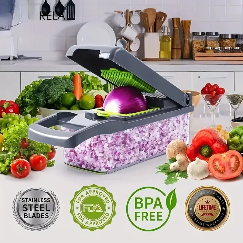 16-in-1 Vegetable Chopper, Slicer & Grater