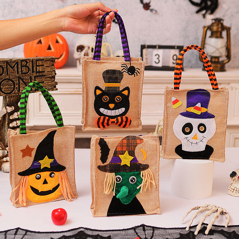 Halloween Linen Candy Tote