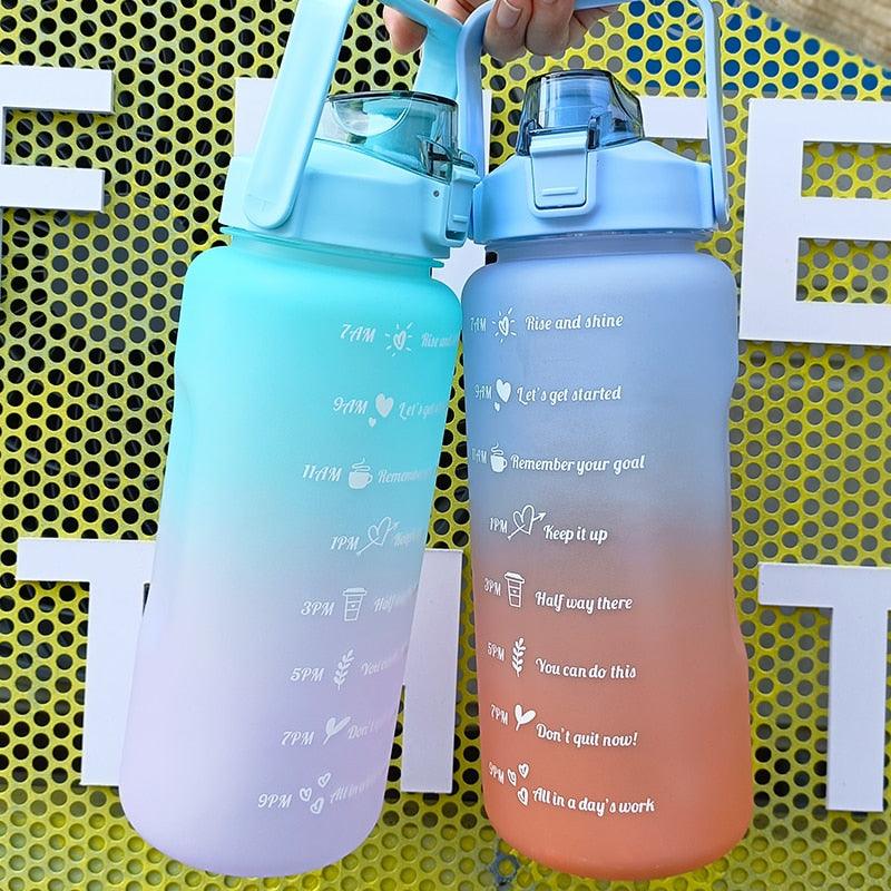 2 L Motivational Water Bottle with Time Markers
