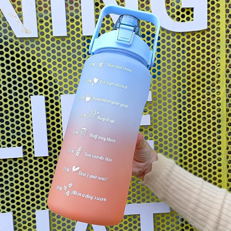 2 L Motivational Water Bottle with Time Markers