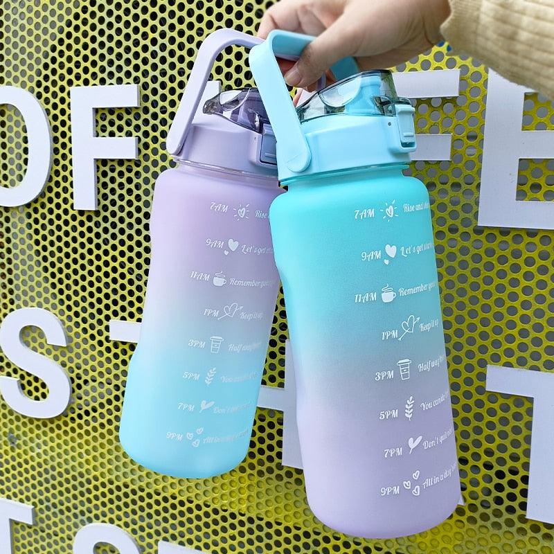 2 L Motivational Water Bottle with Time Markers