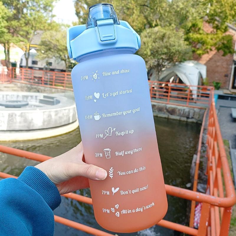 2 L Motivational Water Bottle with Time Markers