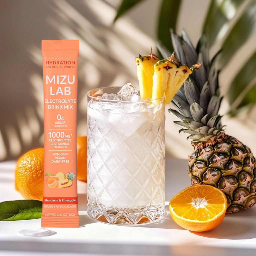 Mandarin Orange & Pineapple Electrolyte Drink Mix – Zero Sugar, 15 Sticks