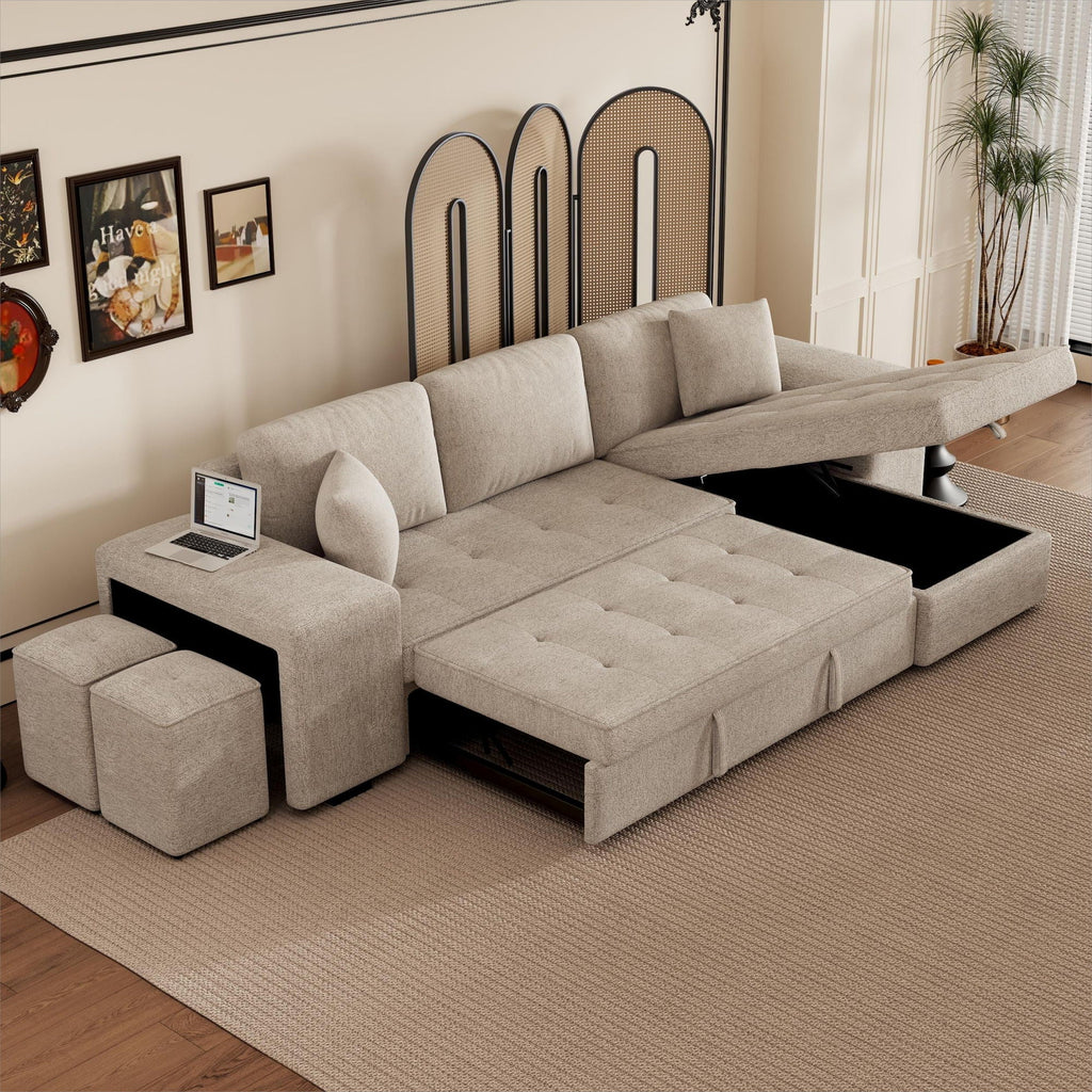 Modern L-Shape 3 Seat Reversible Sectional