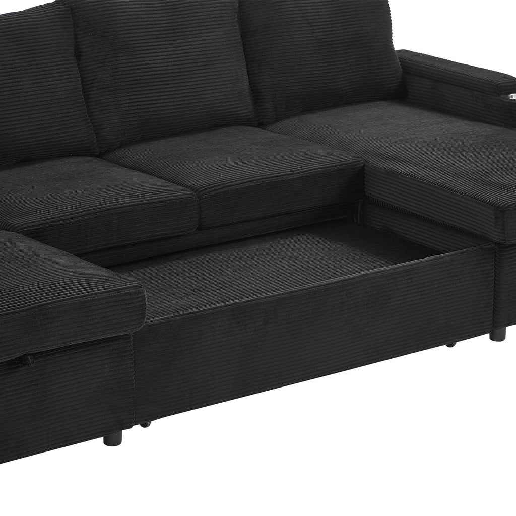 U Shaped Sectional Sofa Bed with