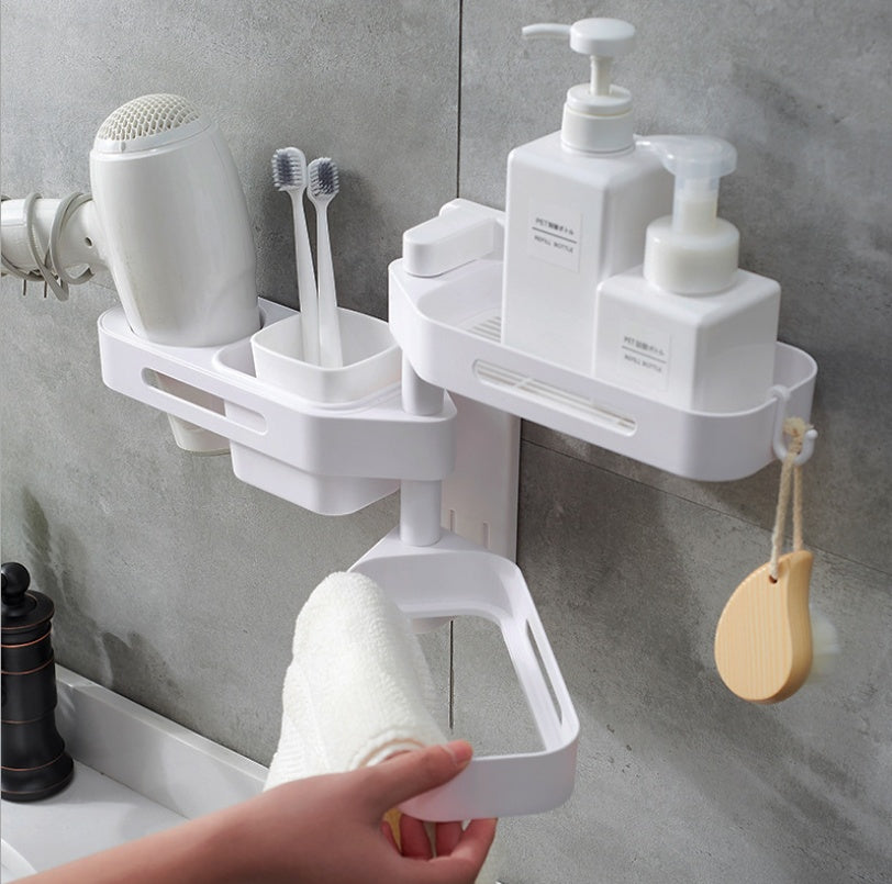 Rotating wall-mounted storage box kitchen bathroom