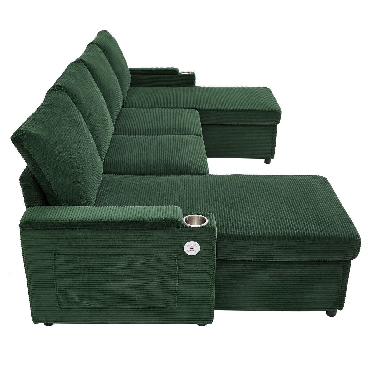 U Shaped Sectional Sofa Bed with