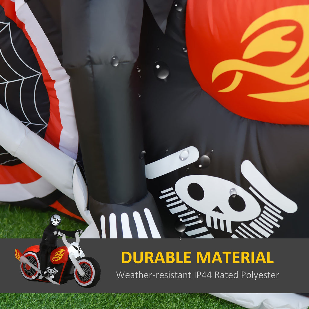 6-ft White Ghost Biker Inflatable with LEDs