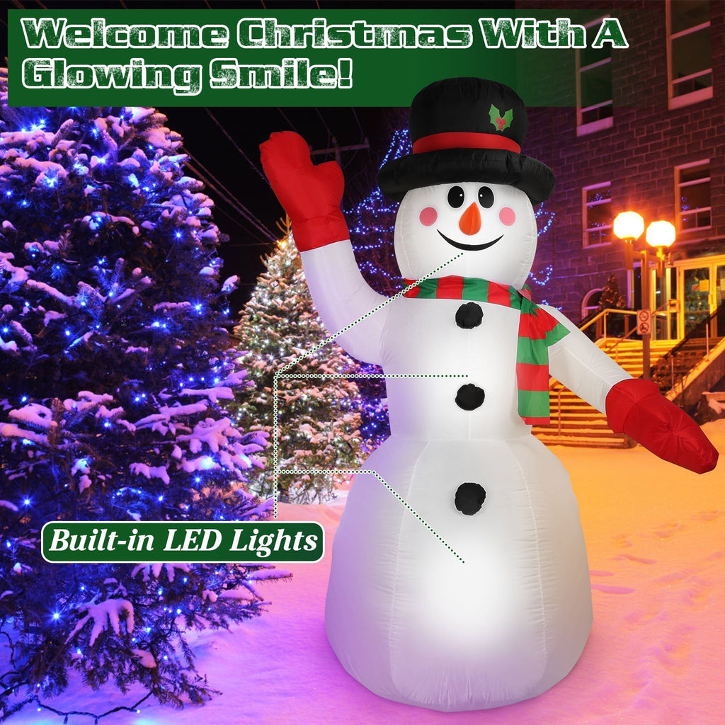 Light-Up Christmas Snowman Inflatable, 7.9 ft