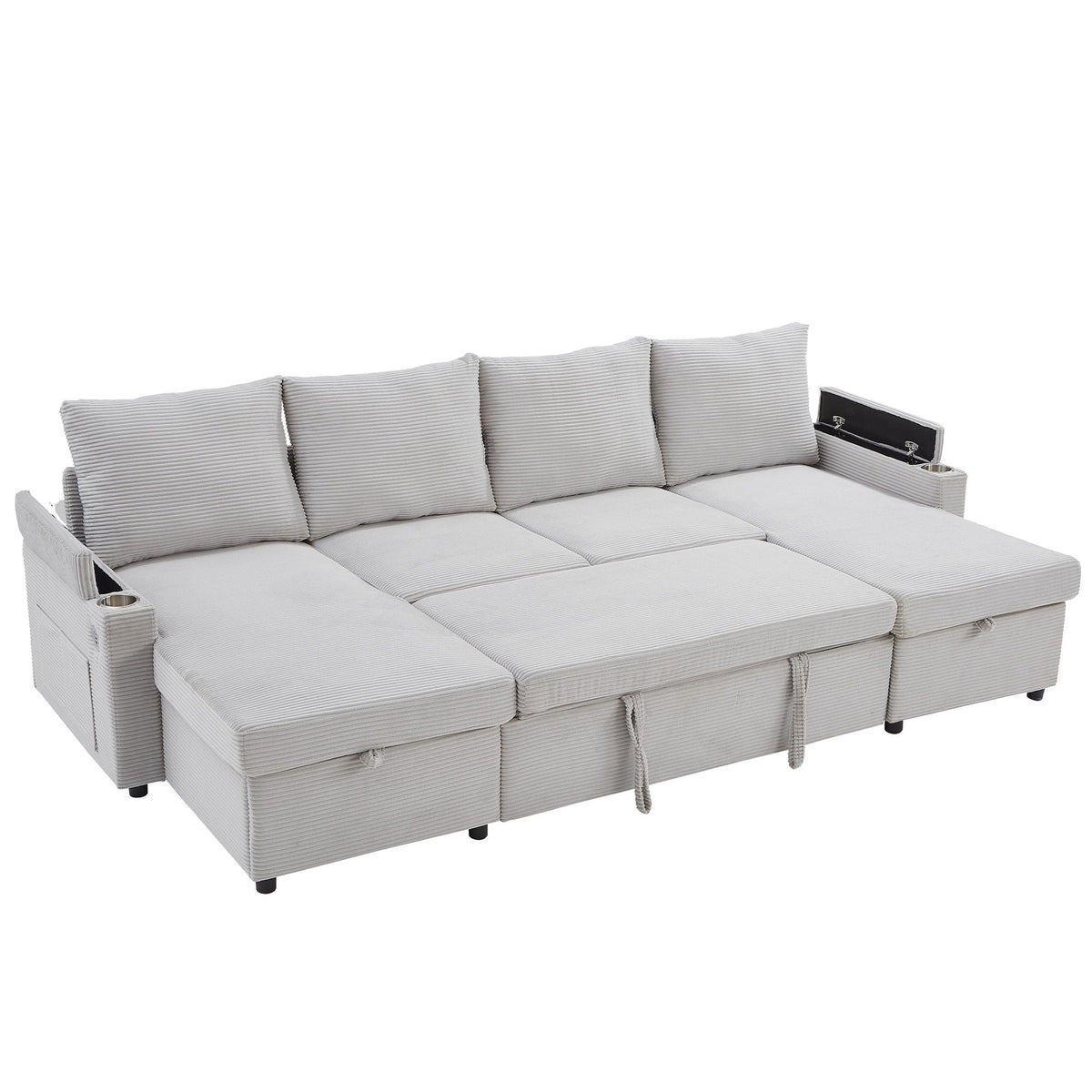 U Shaped Sectional Sofa Bed with