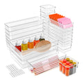 25-Piece Clear Drawer Organizer Set – 4 Sizes