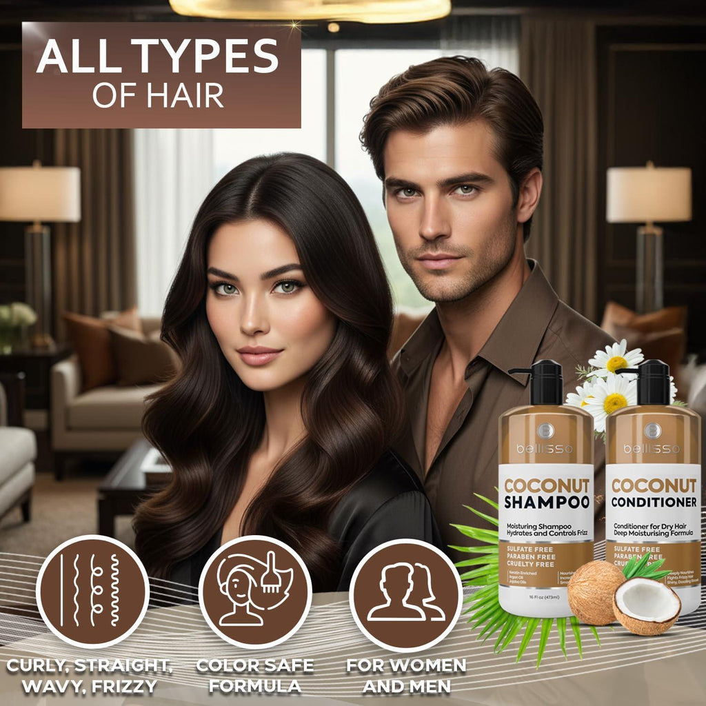 Coconut Shampoo and Conditioner Set 16 16 Fl Oz