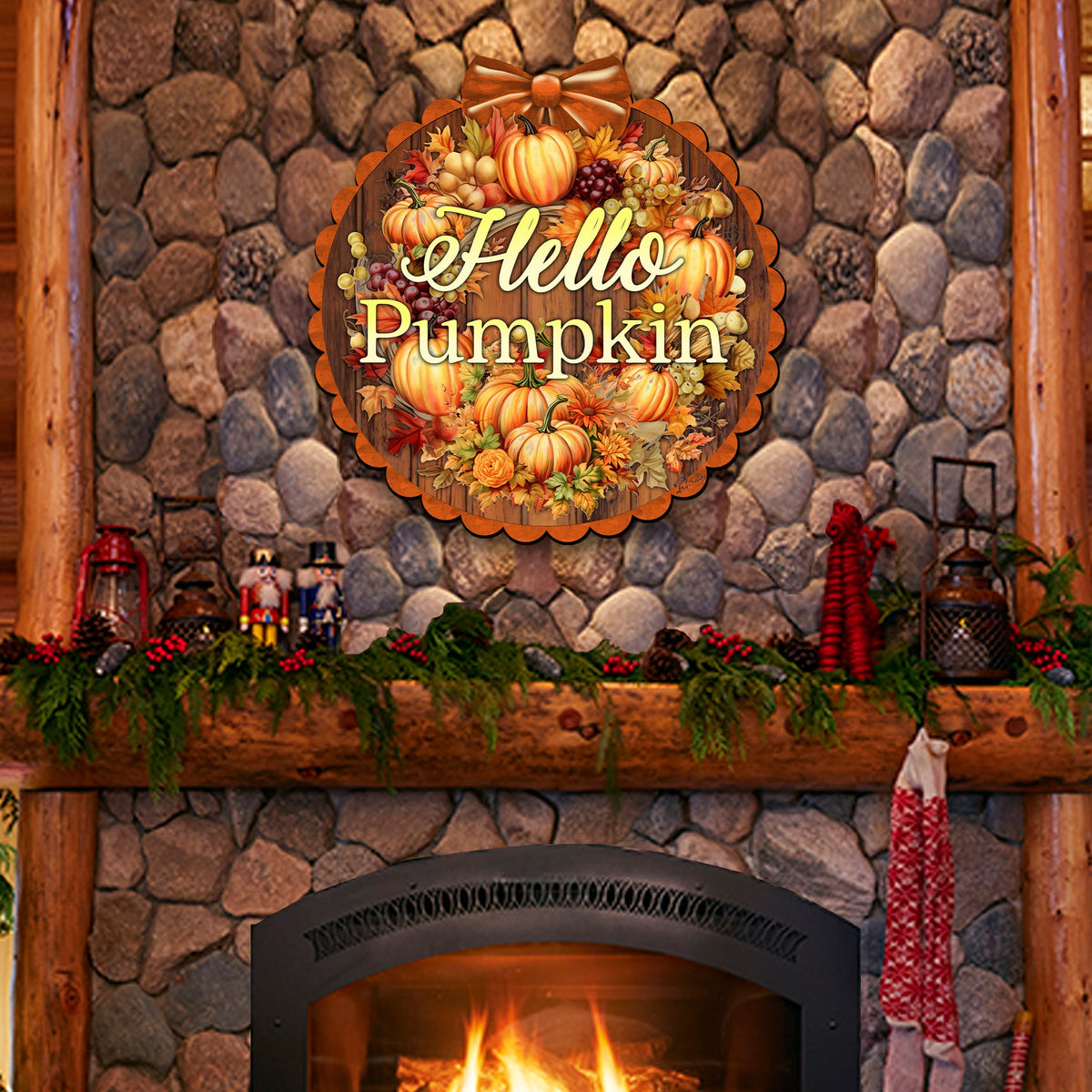 G. DeBrekht Hello Pumpkin Welcome Sign