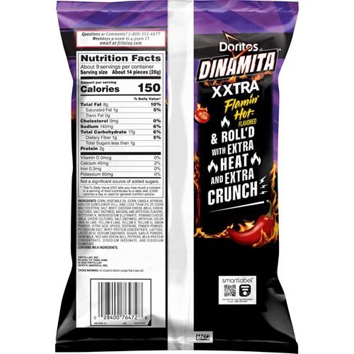 Doritos Dinamita Rolled Tortilla Chips 9.25 Oz