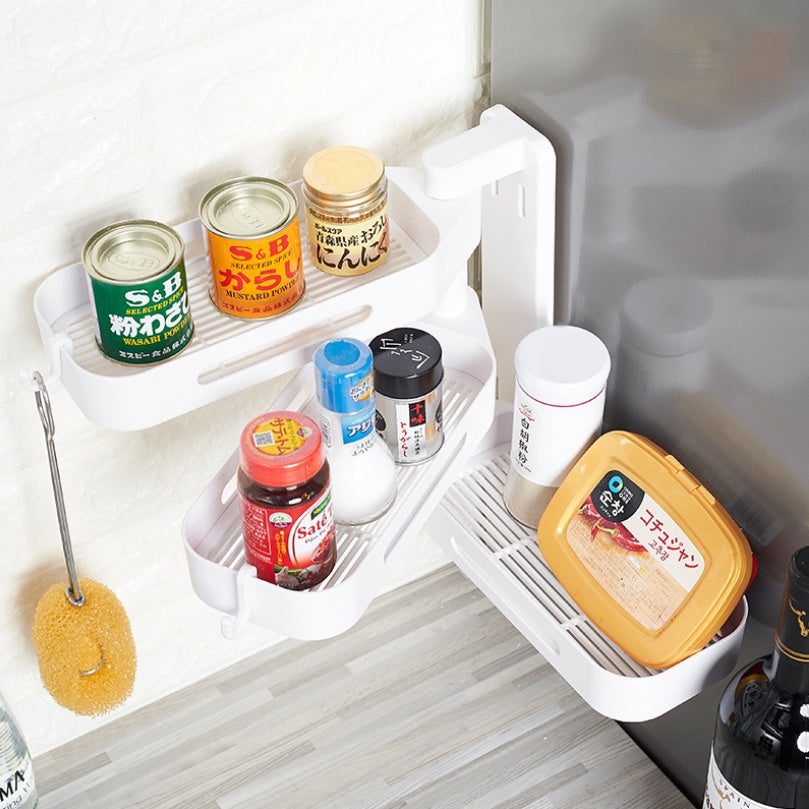 Rotating wall-mounted storage box kitchen bathroom