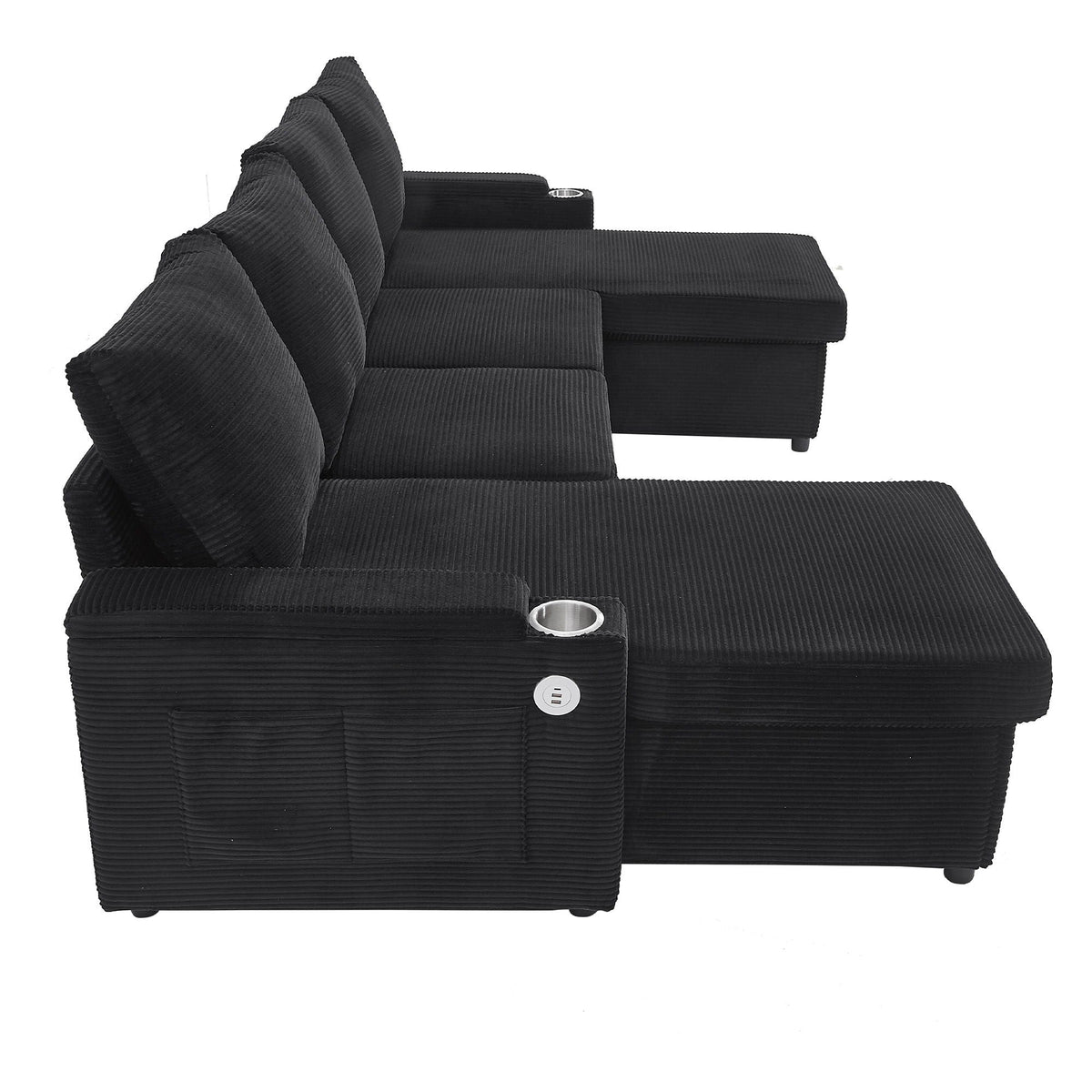 U Shaped Sectional Sofa Bed with