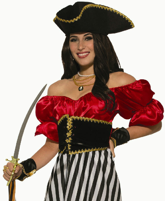 Women's Pirate Matey Dress & Hat Costume