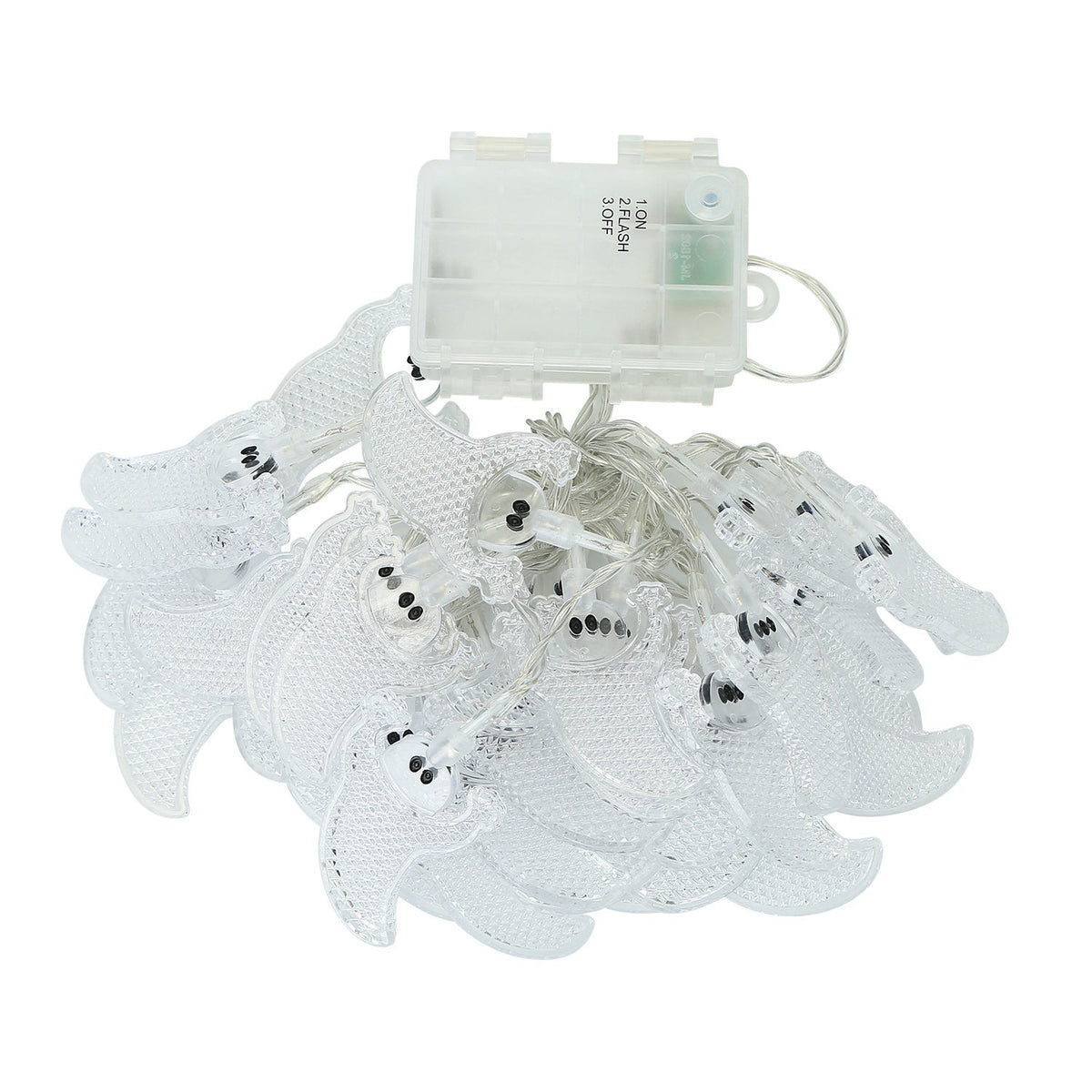 Halloween Ghost String Lights, 30 LEDs, 9.8 ft
