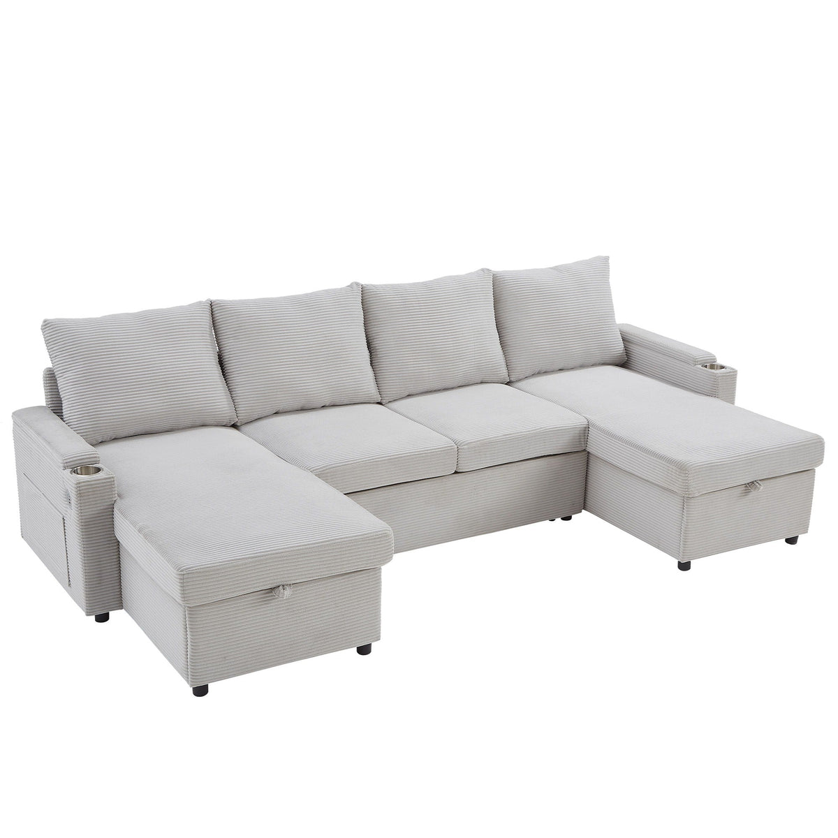 U Shaped Sectional Sofa Bed with