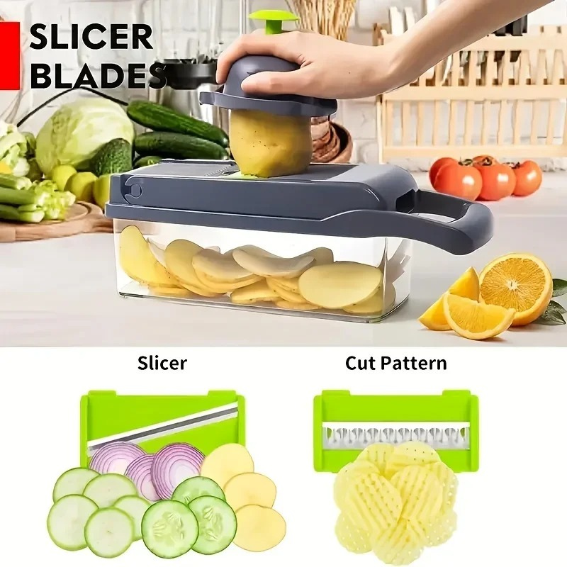 16-in-1 Vegetable Chopper, Slicer & Grater
