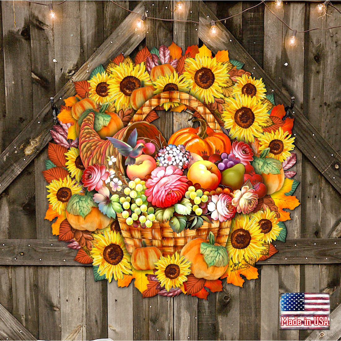 Thanksgiving Holiday Door Wreath by G.