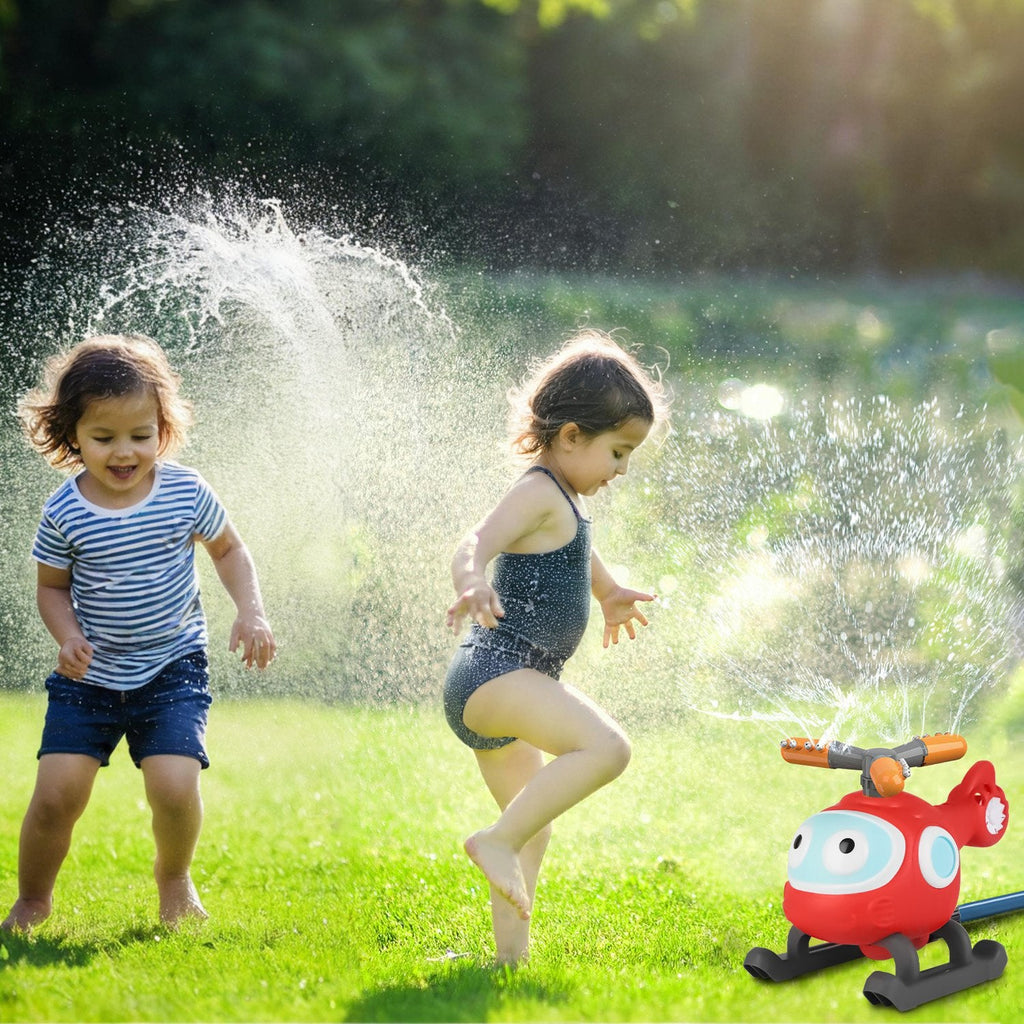 2-in-1 Rotating Water Sprinkler & Baseball Toy