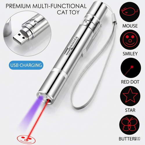 3-in-1 Rechargeable Laser Pet Toy & Flashlight