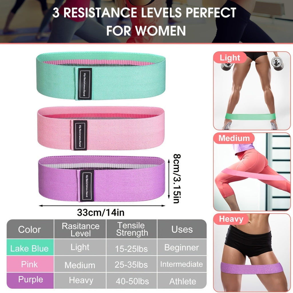 3pcs Resistance Bands For Legs And