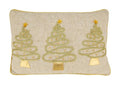 Fennco Styles Gold Trio Trees Pillow, 12 × 18 in