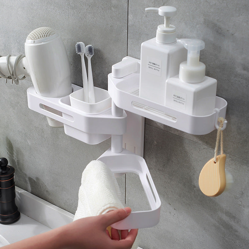 Rotating wall-mounted storage box kitchen bathroom
