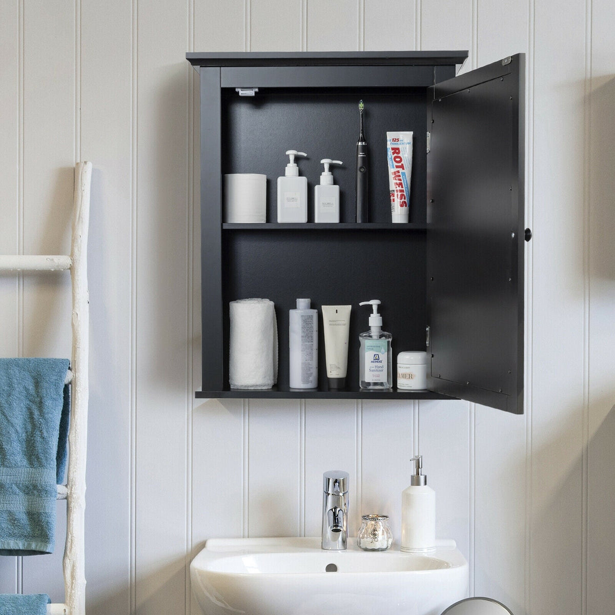 Bathroom Wall Mounted Storage Mirror Medicine