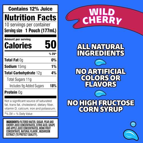 Capri Sun Wild Cherry Naturally Flavored 6 Fl Oz 10 Ct